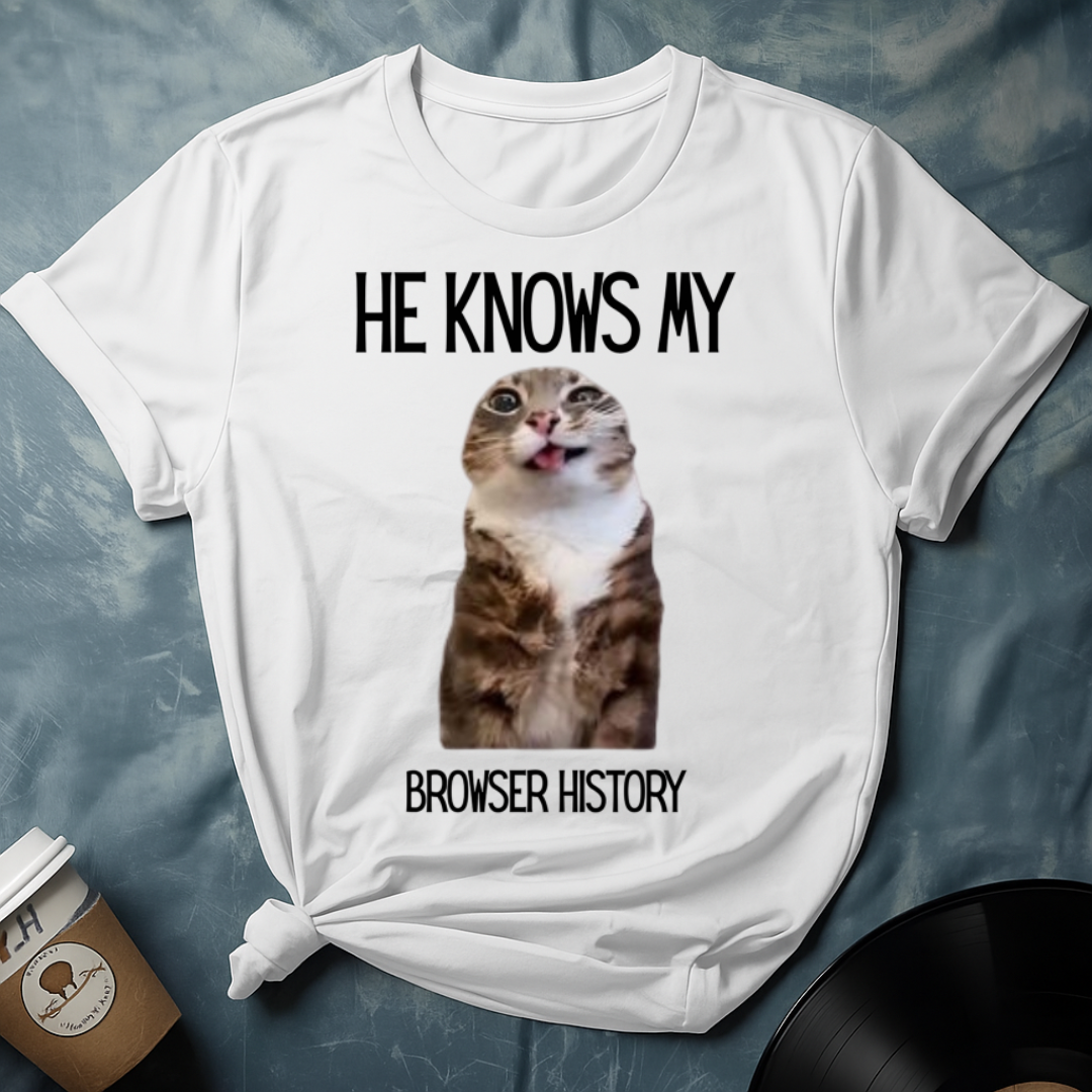 Rigby cat browser history T-Shirt