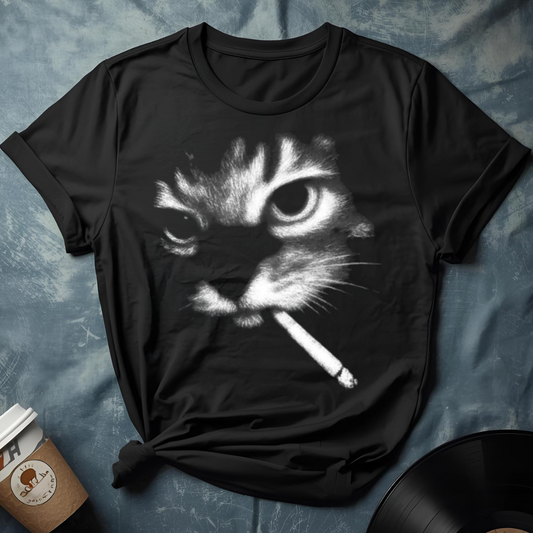 Funny Smoking Cat T-Shirt