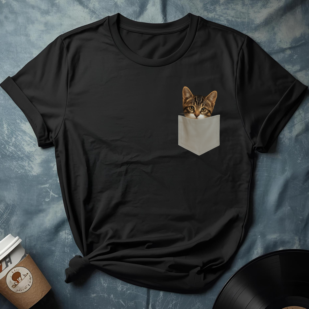 Adorable Brown Pocket KittyT-Shirt