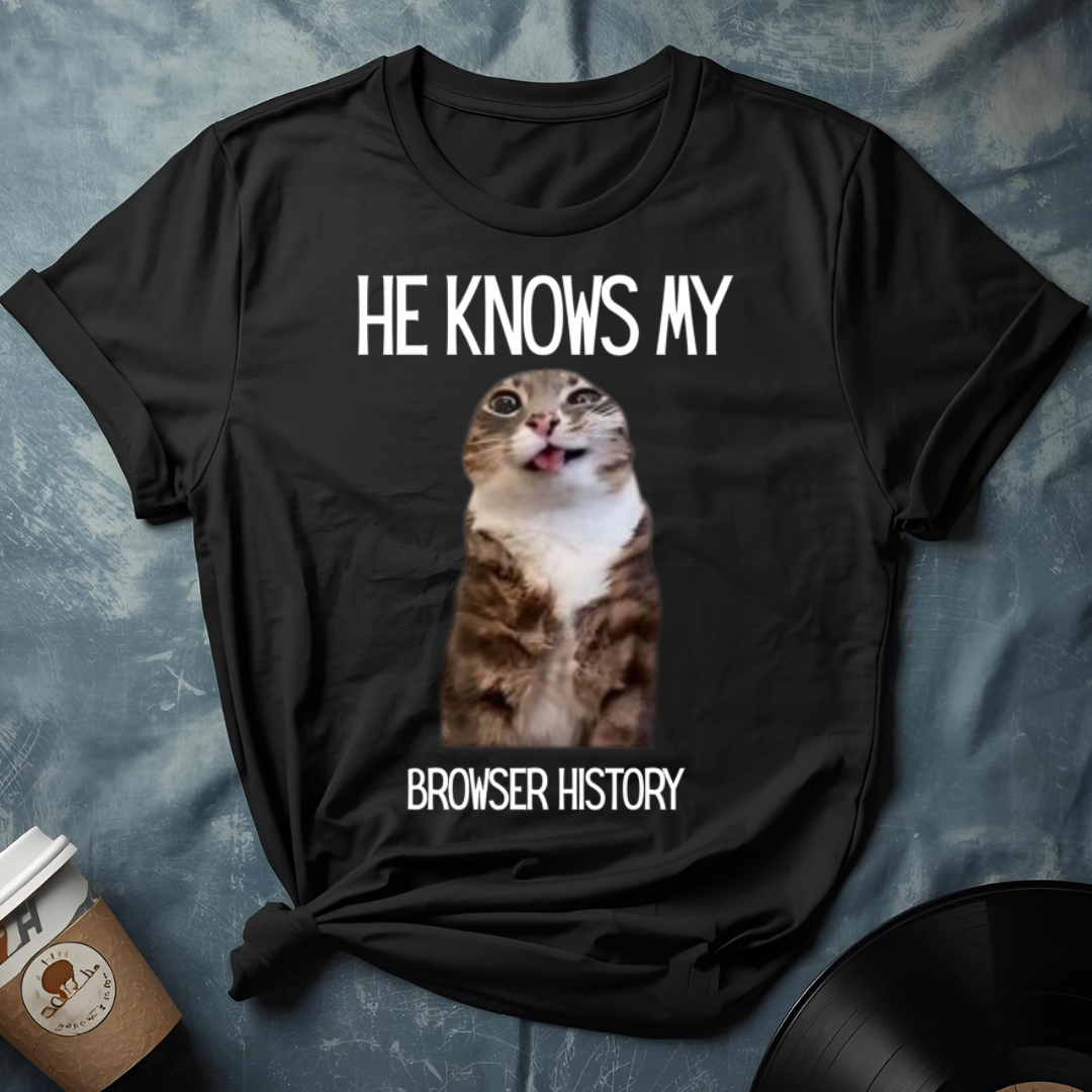 Rigby cat browser history T-Shirt