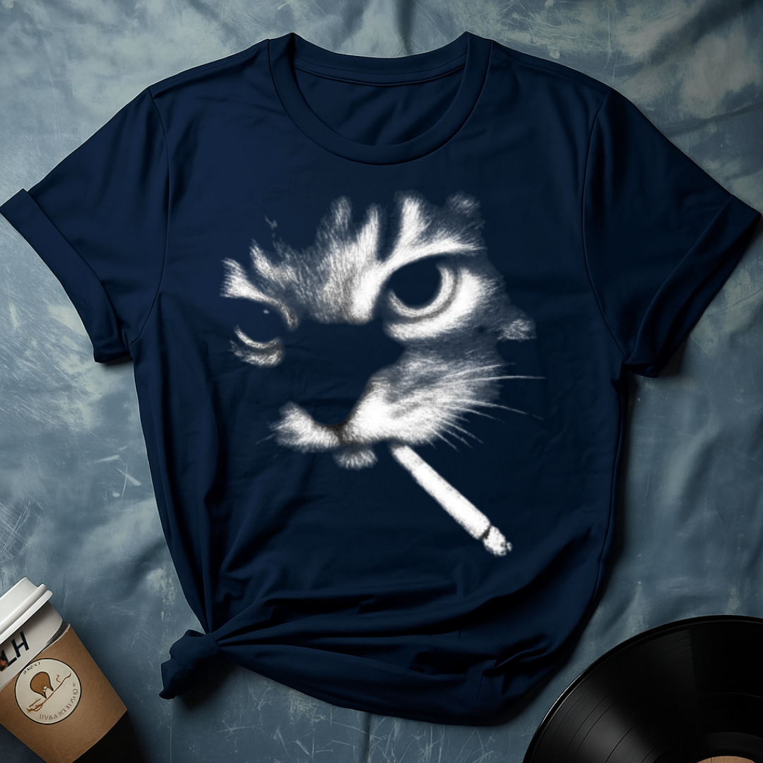Funny Smoking Cat T-Shirt