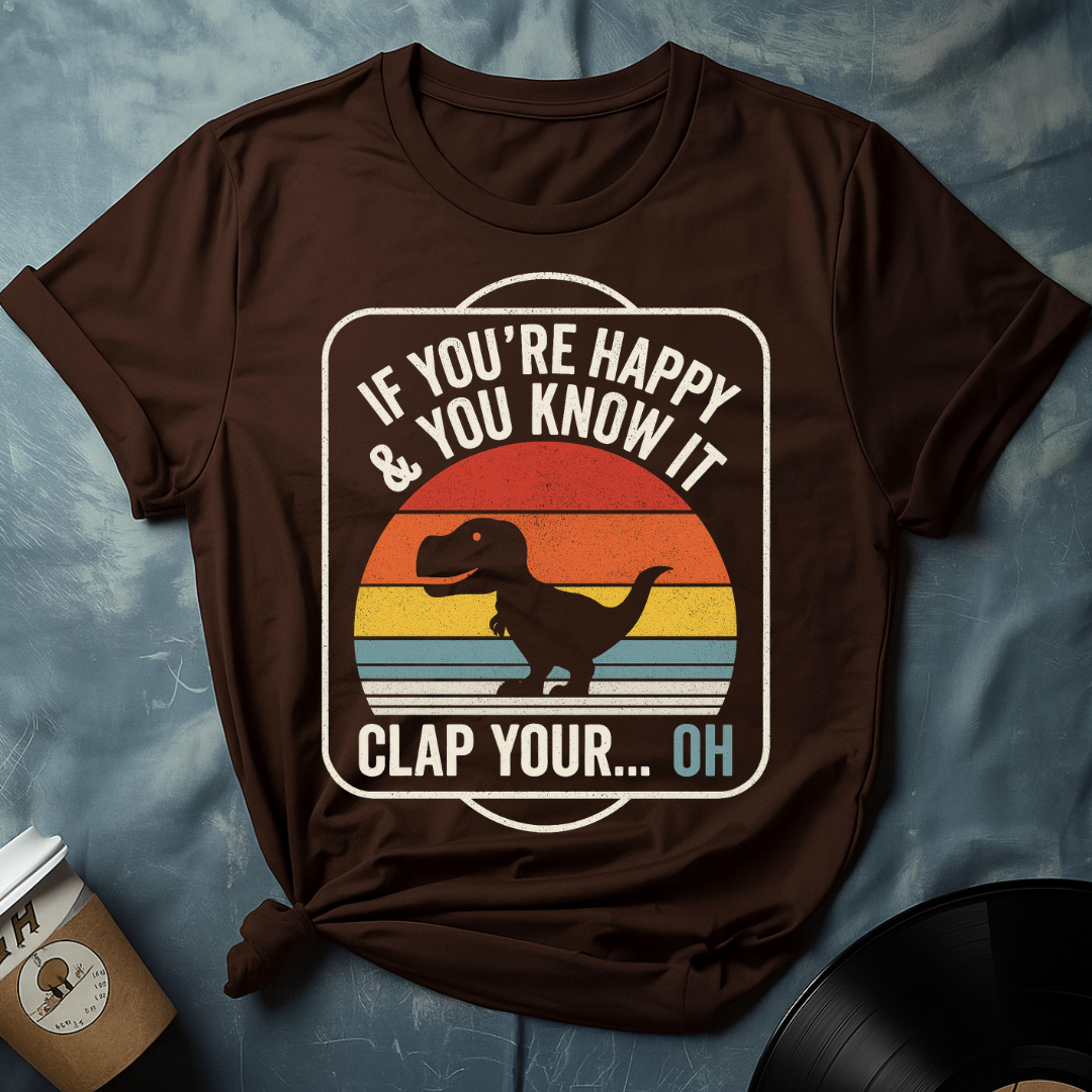 Funny Dinasour Short Hands Joke T-Shirt