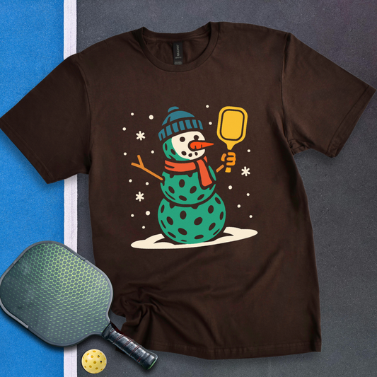 The Pickleball Snowman T-Shirt