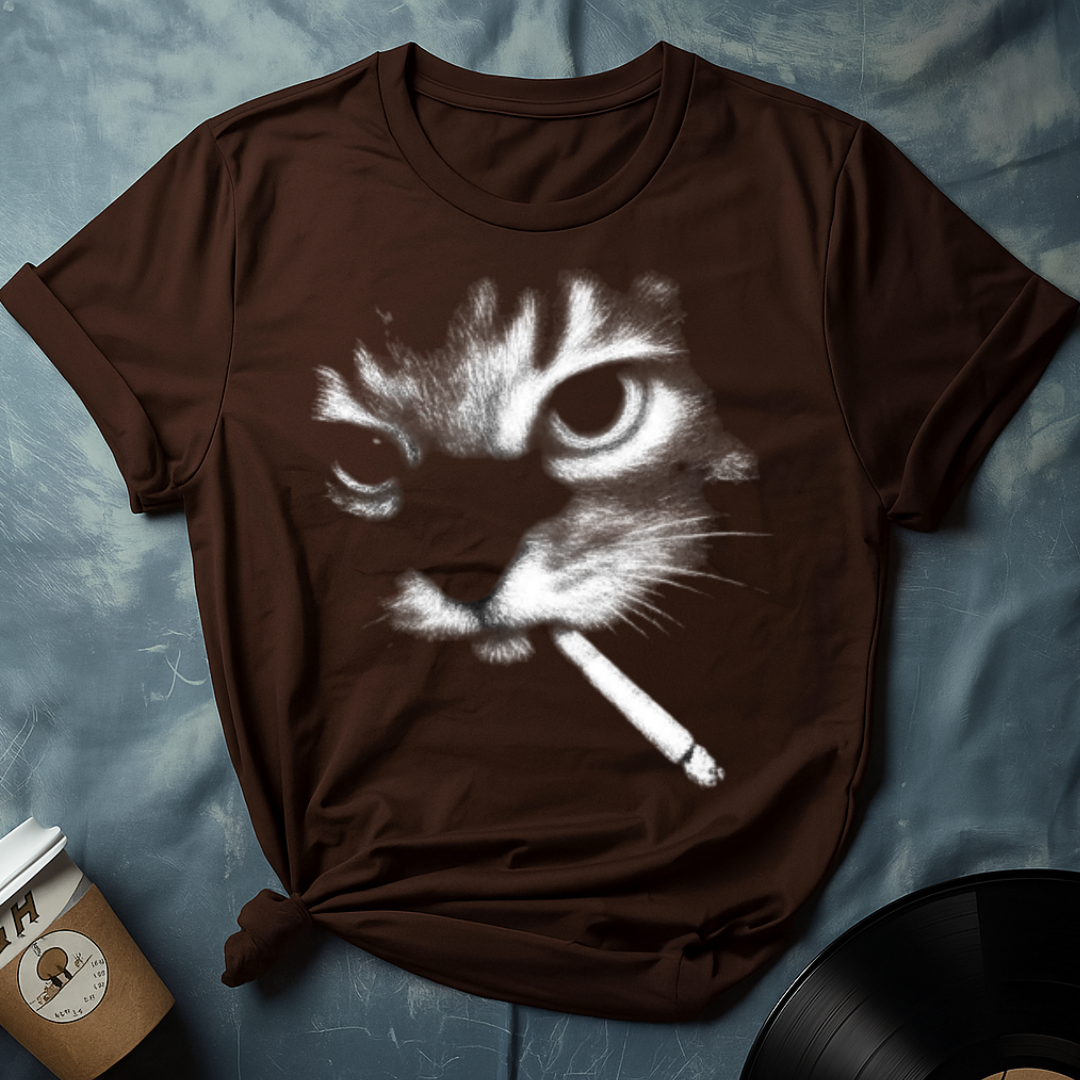 Funny Smoking Cat T-Shirt
