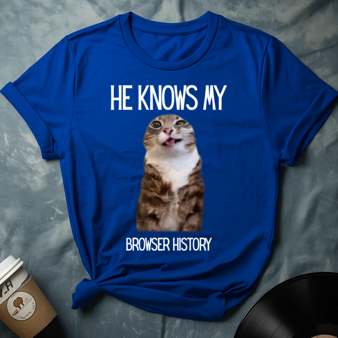 Rigby cat browser history T-Shirt