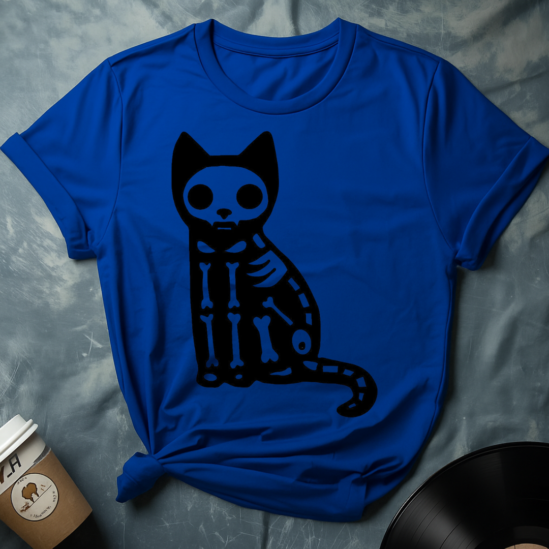 Spooky Skeleton Cat – Halloween Kitty T-Shirt