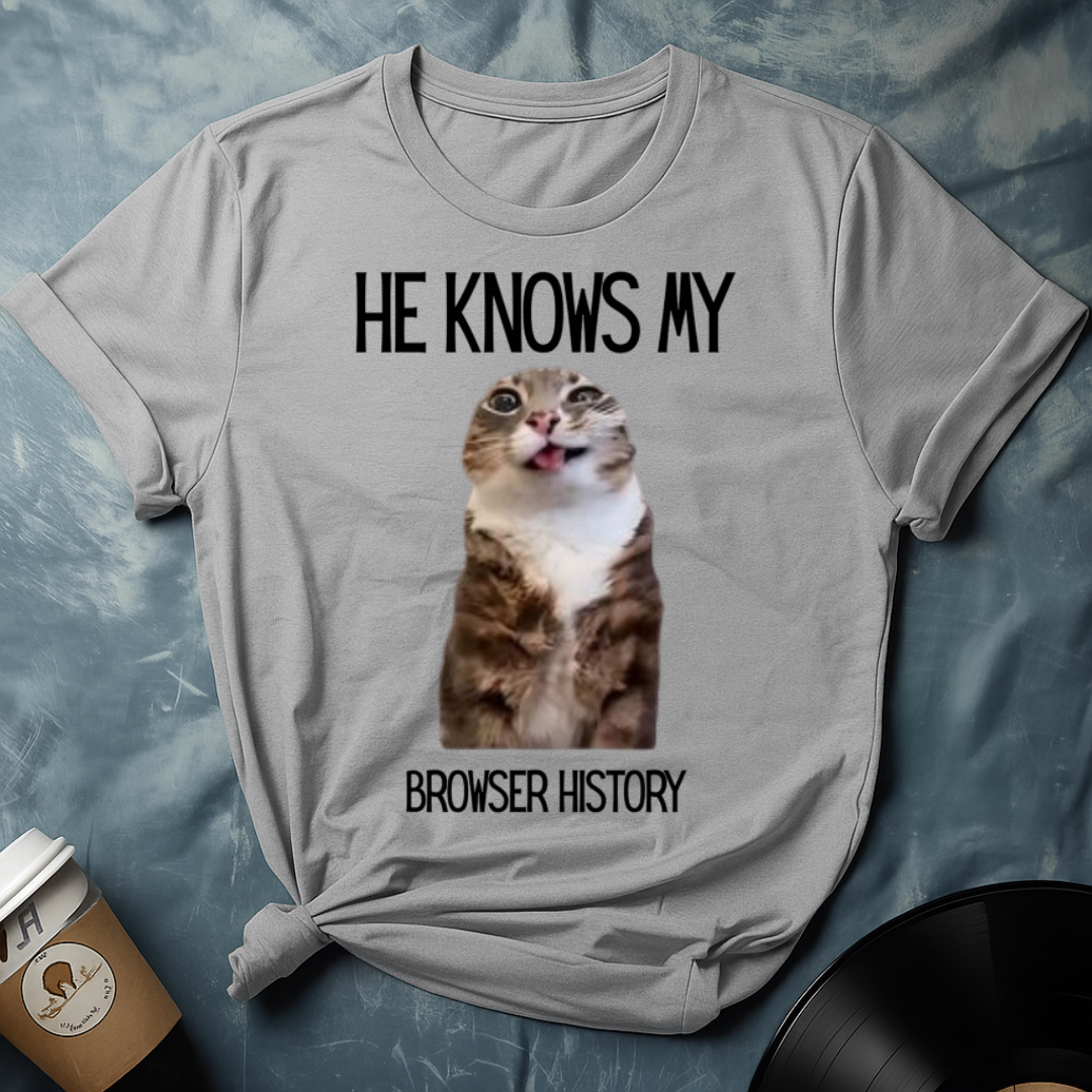 Rigby cat browser history T-Shirt