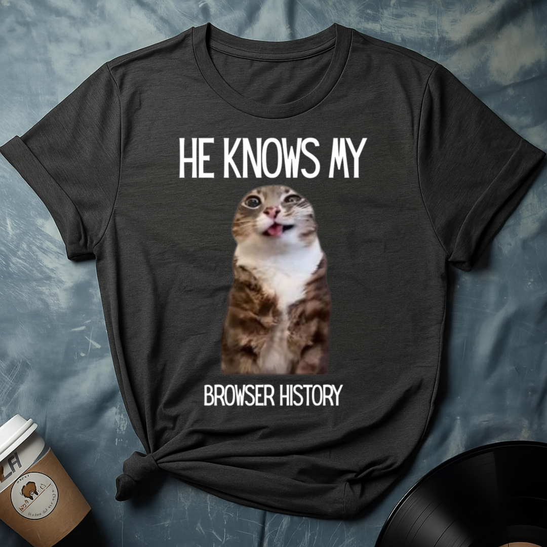 Rigby cat browser history T-Shirt