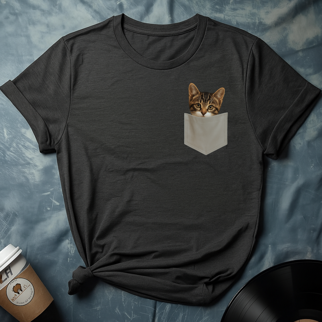 Adorable Brown Pocket KittyT-Shirt
