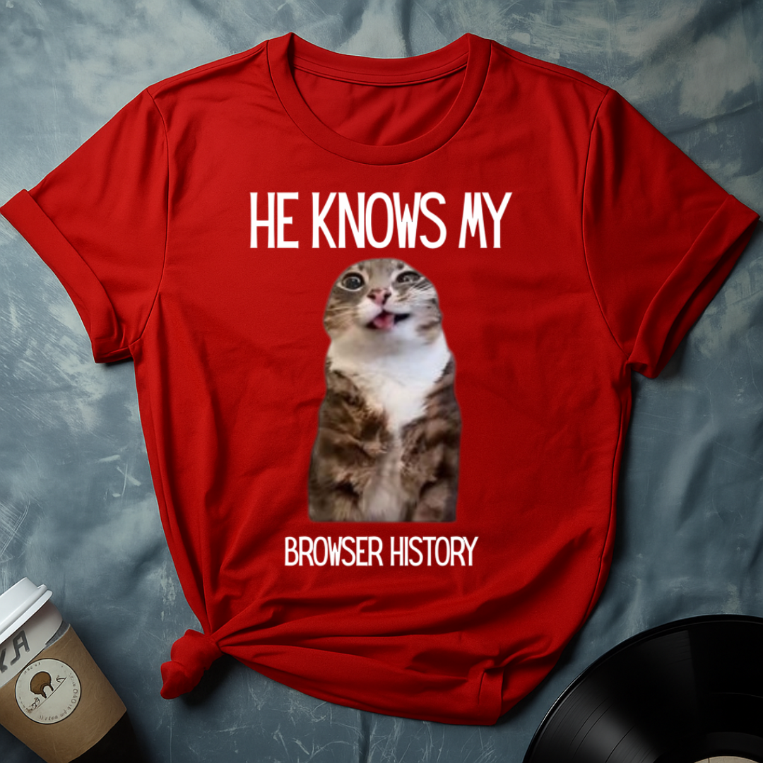 Rigby cat browser history T-Shirt